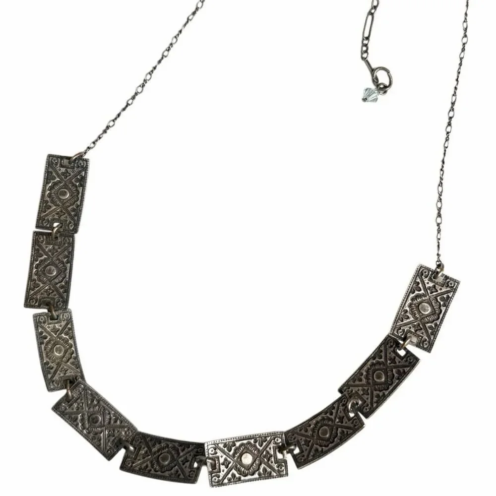 Liz Palacios San Francisco Crystal Panel Necklace